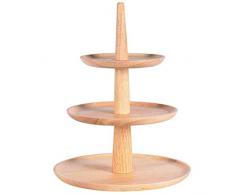 CLX TierServierplatte Aus Hölz, Tablett Obstteller Kuchenstand, Hölz Eleganter Hochzeit Kuchenhalter Käseteller Salatteller Für Kekse, Obst, Knabberzeug