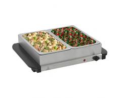 GJEFEGS vidaXL Buffetwärmer Edelstahl 200 W 2 x 2,5 L