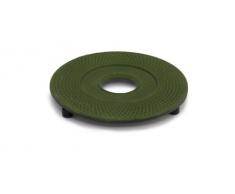 asiatischer Untersetzer Gusseisen Jing grüne Noppenstruktur