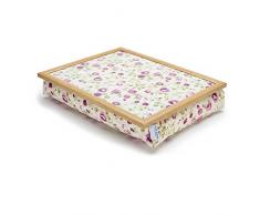 Mulberry Rose Knietablett TV Abendessen Sitzsack Boden gepolstert Laptop Halter Bett Schreibtisch mit abwischbarer Oberfläche und Holzrahmen