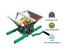 SQUEEZE master Obstmühle Apfelpresse Traubenmühle Maischemühle Fruchtbrecher Pulper Mühle mit Handkurbel für Apfelwein, 7 L(Edelstahl)