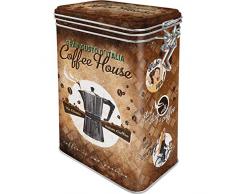 Nostalgic-Art Retro Kaffeedose - Coffee & Chocolate - Coffee House, Blech-Dose mit Aromadeckel, Vintage Geschenk-Idee für Kaffee-Liebhaber, 1,3 l