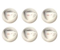Fratelli Ramazzotti - Espressotasse mit Untertasse Set - 6-teilig/1St