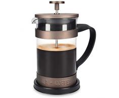 Navaris French Press Kaffeebereiter mit Edelstahl Filter - 600 ml Stempelkanne - 15x10,2x18,2cm - 0,6 l Kaffeezubereiter Presskanne - auch für Tee