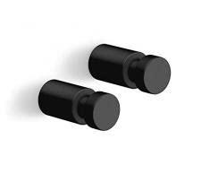 ZACK 2er Set Handtuchhaken AIVO Haken Edelstahl schwarz groß 40445