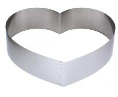 Lares - Backform/Backrahmen/Tortenring - aus Federbandstahl - Motiv: Herz groß - Ø ca. 28cm, H: ca. 7cm - Made in Germany