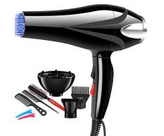 Xiaoyu Professionelle Haartrockner Mit, Glattes Haar Curling Stil High Power Friseur Spezialtrockner DREI Stecker (Color : Silver)