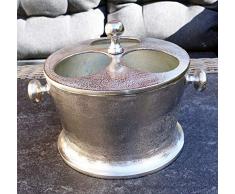 MichaelNoll Champagnerkühler, Weinkühler, Flaschenkühler, Aluminium, Silber, XL, 26 cm