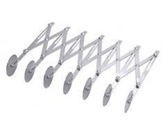 Contacto Teigschneider, Teigrädchen, justierbar, 5 Schneidrädchen, aus Edelstahl, Höhe: 24,5 cm, Rad: Ø 5,4 cm, Breite: max. 50 cm
