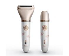 Hatteker Elektrorasierer - Epilierer für bikinizone, Elektrischer Rasierer Damen 2 in 1 Wet & Dry kabelloser Damenrasierer für Achseln, Beine und Bikinizone