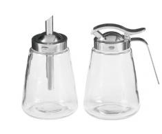 APS 00765 Allzweckgiesser Kaffeesahne, ca. Ø 8,5cm, Höhe 13,5cm Behälter aus Glas, Schraubdeckel aus Edelstahl, einzeln im Farbkarton, für Honig, Kaffeesahne, etc. Inhalt ca. 300ml