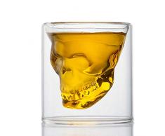HwaGui Coole Kristall Schädel Schnaps Gläser Trinken Wein Tasse für Whiskey 250 ml/ 8.8 oz [MEHRWEG]