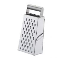 GEFU 10750 Vierkantreibe CUBO - Edelstahl Reibe mit 3 Reibflächen - Hobel für Gemüse mit äußerst scharfen Klingen