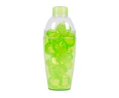 Cocktailshaker Cocktail Mixer aus Kunststoff 350 ml mit passenden Eiswürfeln grün