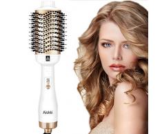 Aiskki Haartrockner,Multifunktional Warmluftbürste Ionic Föhn,5 In 1 Fön Warmluft und Volumenbürste Hair Dryer Volumizer Styler Föhnen Heißluftbürste für Haare Trocken und Stylen