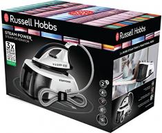 Russell Hobbs 24420-56 Steam Power Dampfbügelstation (2400 W, 4,5 Bar Dampfdruck, herausnehmbarer 1,3 l Wassertank) schwarz/weiß