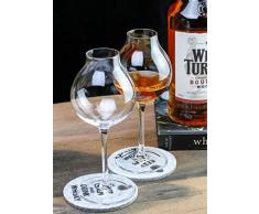 ABQ Whisky Crystal Becher Tasse Bud Whisky Weinverkostungsglas, Barkeeperglas X2,245ml
