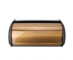 Brot Aufbewahrungsbox, Hochwertiger Vorratsbehälter mit großer Kapazität Gold Retro Metall Küche Praktischer und praktischer Organizer
