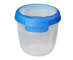 CURVER 00019-082-00 Runde Frischhaltedose New Grand Chef, 0,4 L, transparent/blau