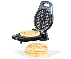 Rosenstein & Söhne Belgisches Waffeleisen: Wendbares Waffeleisen mit stufenloser Temperatur-Regelung, 875 Watt (Nonstick-Waffeleisen)