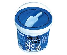 Esco Streusalz Winter 10 kg I Auftausalz gegen Schnee und Eis I Eimer mit Handschaufel I Streugut für Winterdienst/Räumpflicht I Tausalz als Winterstreu gegen Glätte