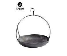 Mittelalterliche Hängepfanne aus Stahl Bratpfanne Kochpfanne Campingpfanne Eisenpfanne LARP Wikinger