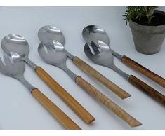 Salatbesteck aus Holz, Handarbeit aus Deutschland, Walnussholz, Kirschholz, Akazienholz, hochwertig