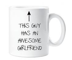 Tasse mit Aufschrift „This Guy Has An Awesome Girlfriend“, Geschenk für Weihnachten, Geburtstag, Valentinstag, Jahrestag