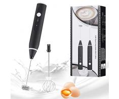 Elektrischer Milchaufschäumer, JTENG USB Wiederaufladbar Edelstahl Milchaufschäumer, 2 in 1 Milchschäumer Elektrisch für Kaffee/Latte/Cappuccino, Eier Schlagen