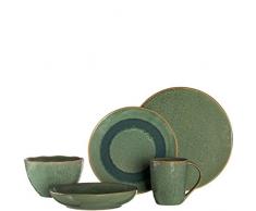 Leonardo Teller Matera 2-er Set, 27 cm, 2 Keramik Teller, spülmaschinengeeignet, mit Glasur grün, 026988