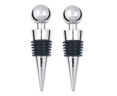 Weinstopfen/Flaschenverschluss für die Sammlung Rotwein, Champagner, Bier, Versiegelung, Edelstahl, 2 Stück