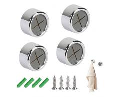 LANMOK 4Stk Ohne Bohren Geschirrtuchhalter Handtuchhalter Selbstklebend Handtuchhaken Küchentuch Halter Klein Handtuchklemme für Küche Haushalt Badezimmer