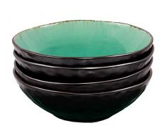 Sänger Schalen Set Palm Beach 4 teilig | Füllmenge der Schüsseln 550 ml | Schüssel Set mit Reisslack Effekt in Vintage Optik