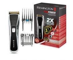 Remington Haarschneidemaschine HC7150 (LED-Ladekontrollanzeige, titanbeschichtete Klingen,17 Längeneinstellungen +2 Aufsteckkämme, Netz-/Akkubetrieb, Lithium) Haarschneider ProPower Titanium Plus