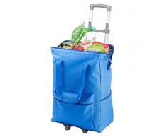 PEARL Einkaufstrolley: 2in1-XXL-Einkaufs-Trolley mit Abnehmbarer Kühltasche, 55 Liter (Einkaufstasche mit Rollen)