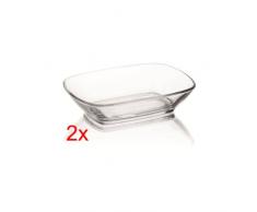 2er Set Glasschalen Salat Schalen Glasschale Dessertschale Vorspeise 590cc.