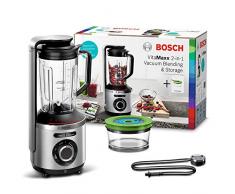 BOSCH MMBV622M VitaMaxx Vakuum-Standmixer (starke Mixleistung, Automatik-Funktion Vakuum+Mixen, Eis-Crusher, Vakuum-Frischhaltedose, 1.000 Watt) silber