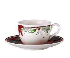 Hutschenreuther 02471-725980-14765 Cappuccinotasse 2-tlg, Rot; Grün