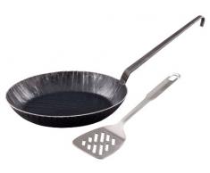 GRÄWE® PROFI schmiedeeiserne Bratpfanne (/) 24 cm - extra hoher Rand -