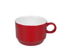 Bo-Camp Unisex BC Melamin-Tasse, rot/weiß