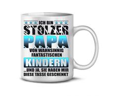 Golebros ICH Bin STOLZER Papa Vatertagsgeschenk Geburtstagsgeschenk Vatertagstasse Tasse Kaffee Becher Geburtstag Geschenkideen Stolzer Papa Vater