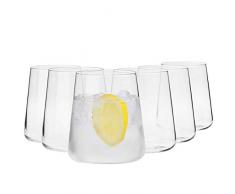 Krosno Gin-Gläser Wassergläser Weißweingläser Trinkgläser | Set von 6 | 380 ML | Avant-Garde Kollektion | Perfekt für zu Hause Restaurants und Partys | Spülmaschinenfest und Mikrowellengeeignet