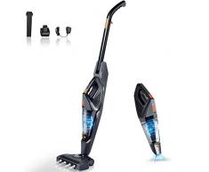Staubsauger akku Staubsauger stiel Staubsauger 2 in 1 kabellos & beutellos (12000PA, 2500mAh Lithium-Lonen, Doppelter Edelstahl HEPA Filter, LED-Elektrobürste) für Haus & Auto
