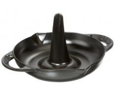 Staub 1200023 Hähnchenbräter, 24 cm, Edelstahl, schwarz