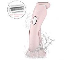 Brori Damenrasierer Elektrisch,Rasierer Damen Elektrorasierer Nass und Trocken Ladyshaver Wiederaufladbar Trimmer für Intimbereich Bikinizone Beinen Achseln Kabelloser Wasserfest mit LED Licht