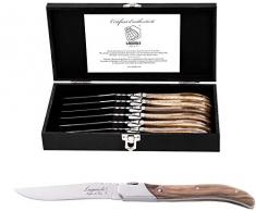 Laguiole Style de Vie Steakmesser Luxury Line, 6-teilig, Olivenholz
