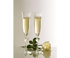 Stölzle Lausitz 388 52 07 L´Amour Sektkelche (satinierten Herzen), 175ml, 2er Setz