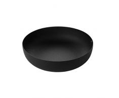 Alessi - Runde Schale - Texture Schwarz - Stahl/Epoxidharzlackiert/Schwarz mit Reliefdekor - Ø 24cm x H: 6cm