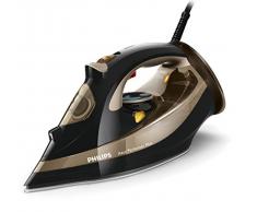 Philips GC4527/00 Dampfbügeleisen Azur Performer Plus (2600 W, 220g Dampfstoß, T-Ionic-Glide Bügelsohle, integrierte Kalkkassette) schwarz/gold