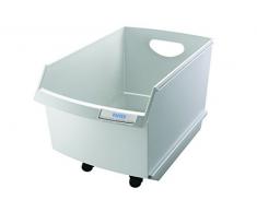 HAN 1849-11, Papierkorb LOGO DRIVE, Die perfekte Lösung zur Abfallseparierung, Formschön und Durchdacht, Beschriftbar, 25 Liter, lichtgrau